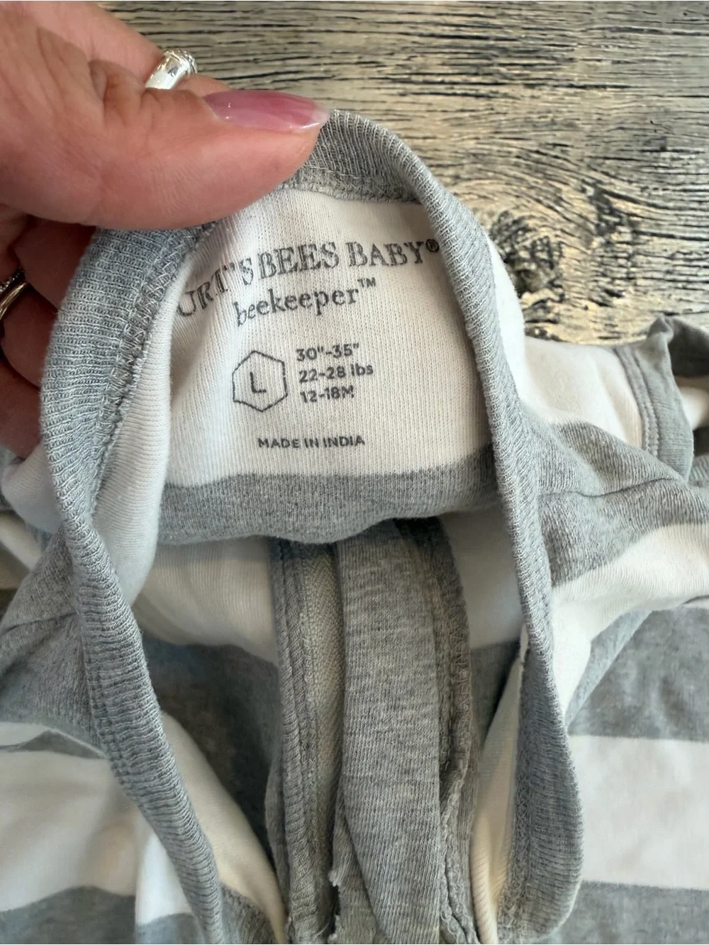 Burt's Bees 100% Organic Cotton Infant Wearable Blanket - Rugby Stripe Heather G